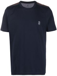 Brunello Cucinelli футболка с отделкой в полоску