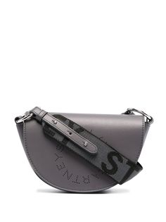 Stella McCartney полукруглая мини-сумка на плечо с логотипом
