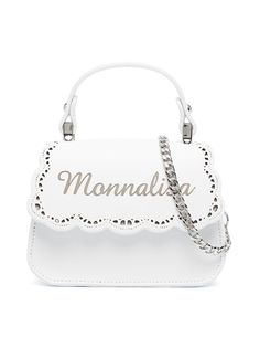 Monnalisa сумка-тоут с фестонами и логотипом