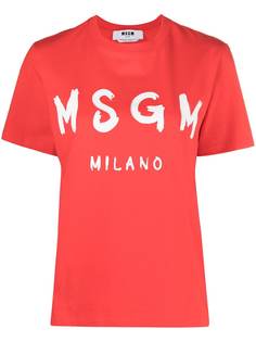 MSGM футболка с короткими рукавами и логотипом