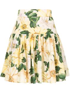Dolce & Gabbana юбка мини с цветочным принтом