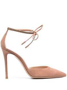 Gianvito Rossi туфли с завязками на щиколотке и заостренным носком