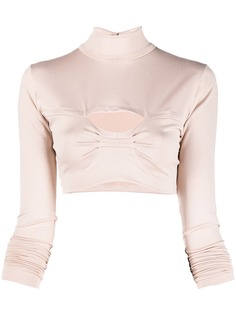 Atu Body Couture укороченный топ с высоким воротником