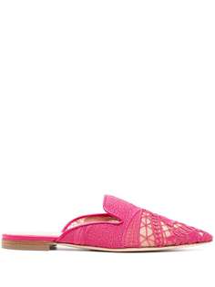 Alberta Ferretti мюли с кружевной вышивкой