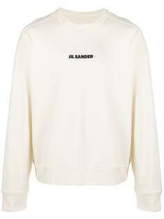 Jil Sander толстовка с вышитым логотипом