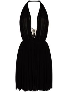 Saint Laurent платье мини с вырезом халтер