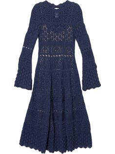 Carolina Herrera платье миди в технике кроше