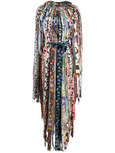 Stella McCartney плиссированное платье с драпировкой и принтом