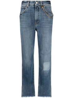 Givenchy джинсы с завышенной талией и цепочкой
