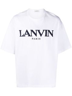LANVIN футболка с вышитым логотипом