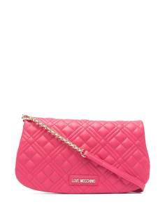 Love Moschino стегана сумка через плечо с металлическим логотипом