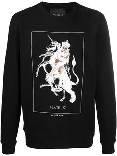 John Richmond graphic-print long-sleeved sweatshirt