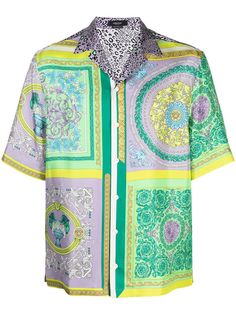 Versace рубашка с принтом Barocco Mosaic