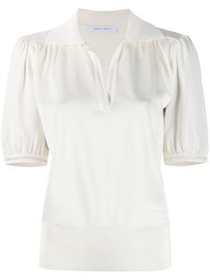 Alberta Ferretti блузка на молнии с короткими рукавами