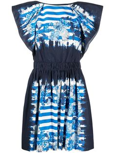 Alberta Ferretti платье мини с цветочным принтом
