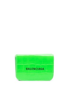 Balenciaga мини-кошелек Cash с тиснением под кожу крокодила