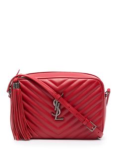 Saint Laurent стеганая сумка на плечо с логотипом
