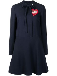 Valentino Pre-Owned платье мини с принтом и длинными рукавами