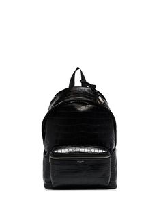 Saint Laurent рюкзак City с тиснением под крокодила