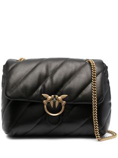 Pinko стеганая сумка на плечо с логотипом