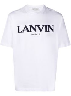 LANVIN футболка с вышитым логотипом
