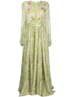 Giambattista Valli платье с драпировкой и цветочным принтом