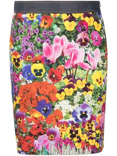 Boutique Moschino юбка с завышенной талией и цветочным принтом