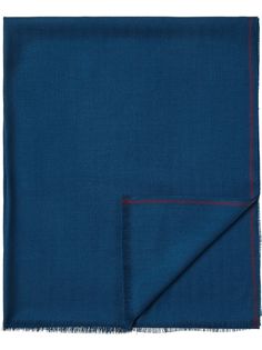 Ermenegildo Zegna contrast-trim fine-knit scarf