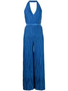 M Missoni ribbed knit halterneck jumpsuit