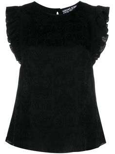 Versace Jeans Couture жаккардовая блузка с логотипом и узором Baroque