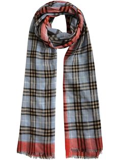 Burberry шарф с узором в клетку