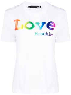 Love Moschino футболка с логотипом и эффектом градиента