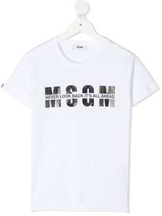 Msgm Kids футболка с логотипом