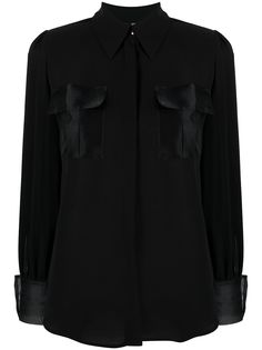 Elisabetta Franchi блузка с контрастными манжетами