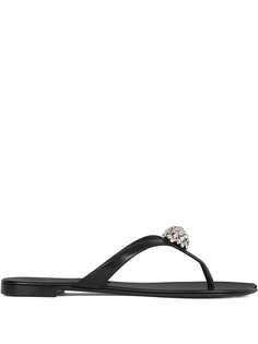Giuseppe Zanotti шлепанцы с кристаллами