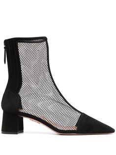 Aquazzura mesh panel low-heel boots