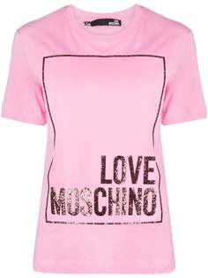 Love Moschino glitter-logo T-shirt