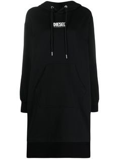 Diesel платье с логотипом и капюшоном