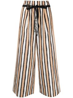 Alysi striped cotton palazzo trousers