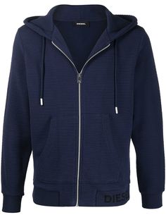 Diesel S-Electrum waffle-knit hoodie