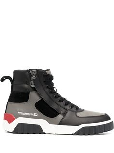 Diesel высокие кеды со вставками
