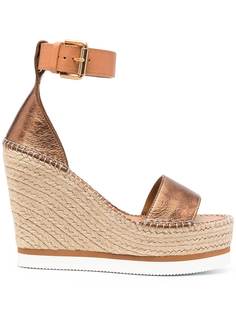 See by Chloé босоножки на высокой танкетке