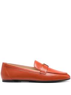 Tods logo plaque leather loafers Tod`S