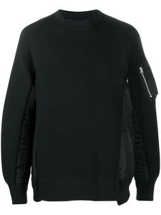 Sacai padded side panels sweatshirt