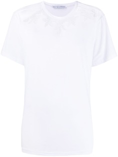 Ermanno Scervino футболка с воротником в технике кроше
