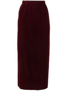 Comme Des Garçons Pre-Owned бархатная юбка прямого кроя