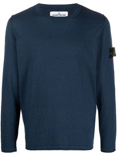 Stone Island джемпер тонкой вязки с нашивкой-логотипом