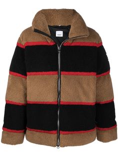 Burberry пуховик в стиле колор-блок