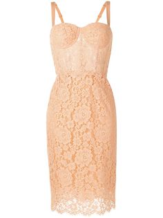 Dolce & Gabbana платье-бюстье с цветочным кружевом