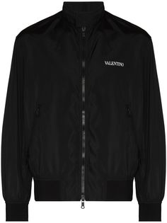 Valentino бомбер на молнии с логотипом